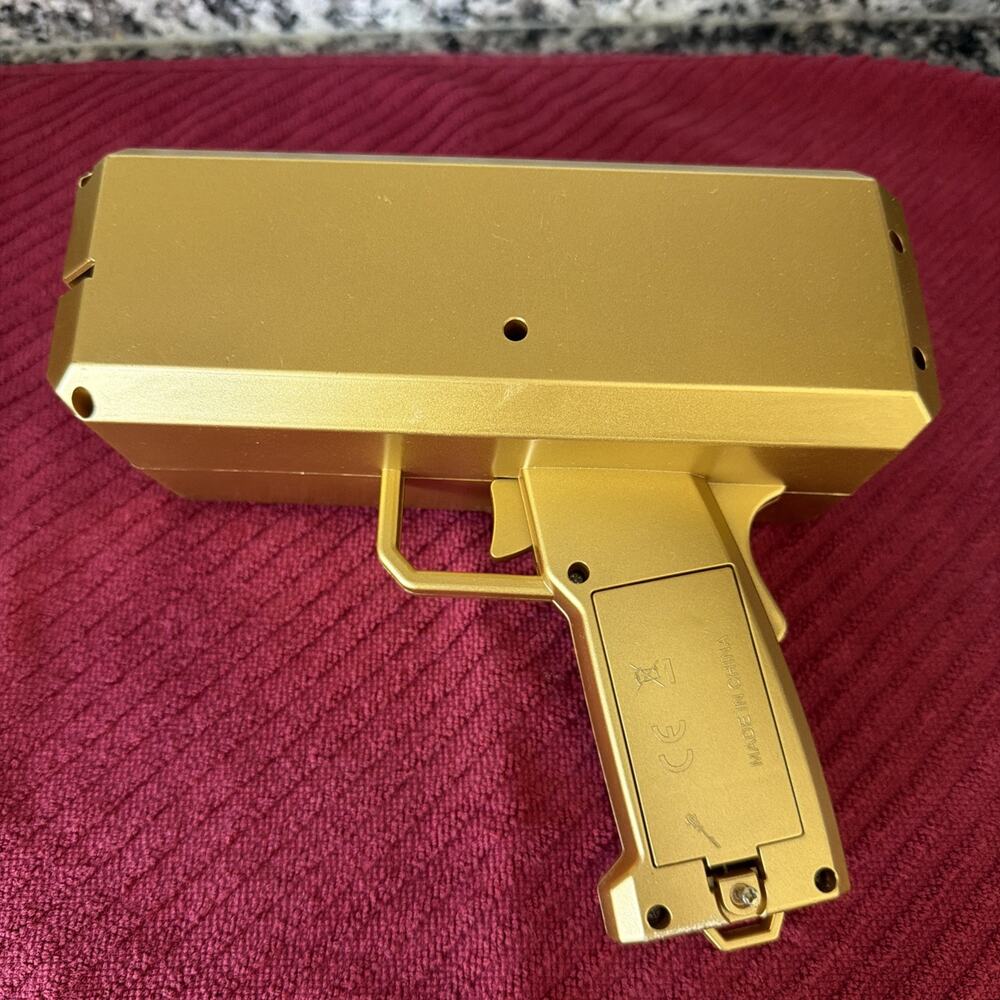 Handheld Golden Money Spray Gun - Make It Rain Toy Shooter Paper Money Play